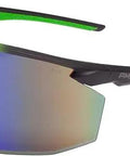 Three Pack Safety Glasses Featuring Zero Sweat Anti Fog Vision And Secure Grip Fit Designed For Construction Sites Shooting Ranges And Diy Workshops Tough As Nails Crew Essential Gear with mirrored lenses and green detailing.