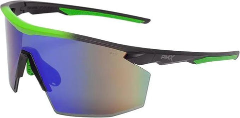 Three Pack Safety Glasses Featuring Zero Sweat Anti Fog Vision And Secure Grip Fit Designed For Construction Sites Shooting Ranges And Diy Workshops Tough As Nails Crew Essential Gear with mirrored lenses and green detailing.