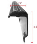 Side view showing dimensions of Tailgate Molding Cover Cap for Toyota Tacoma 2005 2015 Replacement 65717 04020 TO1904100