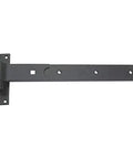 12 Pack Flat Hook And Band Hinges Heavy Duty Steel Gate And Shed Door Hardware Black Powder Coated Finish Built Like A Tank No Sweat Install 450Mm Length, flat hook hinge, black steel, sturdy design.