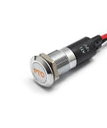 12V LED Indicator Light With 12mm Metal Signal Body Pilot Dash Light For PTO Systems Industrial Grade Indicator Lamp With 20 cm Wire Leads