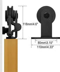 Sliding Barn Door Hardware Kit For 4 To 10 Foot Track System Double Doors Built To Last And No Fuss Easy Install With Measurements
