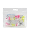 Eye Hole Scent Lock Jig Bundle for Crappie Fishing, includes 12 hammerhead jigs, 12 round jigs, and 1 jar Slab Bites in packaging