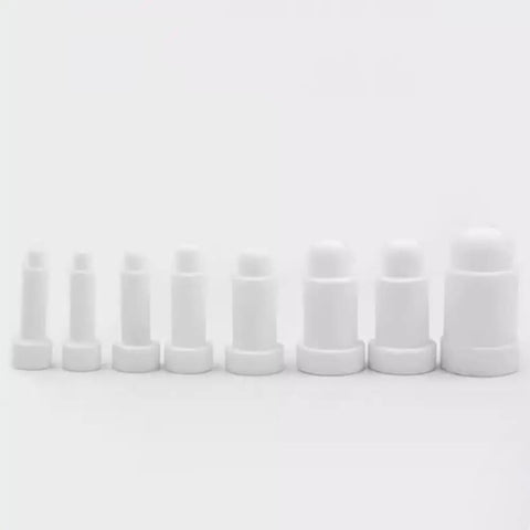 10 Pcs Ceramic Positioning Pins Right Angled M6 For Spot Welding Machines Nut Electrode Insulator arranged in a row