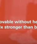 Text overlay on orange background reading 'Removable without heat, but 3x stronger than blue' for High Strength Removable Orange Thread Locker Gel For Bolts And Threads 5 G No Heat Release Drip Free Mess Free Liquid Reliability 3X The Strength Of Blue Hand Tool Friendly.