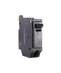 Front view of Q Line 15A Single Pole Circuit Breaker For 120 240 VAC 10 KA Interrupt Thermal Magnetic Trip Bolt On Installation