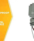 Adjustable Outdoor Swivel Light With Dusk To Dawn Photocell Switch Hardwired Stem Mount Exterior Weatherproof Lighting Control