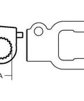 Beefy One And Three Quarter Inch 6 Spline Tractor Yoke With Ball Collar Fits Bondioli And Pavesi 100 And 400 Series Comer V Series Compatible Heavy Duty PTO Yoke Replacement Part No BP5720H0455A line drawing