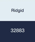 Ridgid 32883 branding displayed on a light and dark blue background.