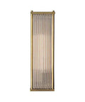 Sleek Vertical Wall Sconce With Rectangular Glass Shade Perfect For Setting Epic Living Room Vibes Delivering That Sharp Modern Look With Soft Glowing Led Illumination And Slick Design, vertical view of the lamp.