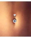 Pain Free Belly Button Piercing Kit With 14G Hypoallergenic Steel Needles And Clamp Pro Grade Navel Ring Starter Set in use
