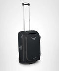 Daylite 40L collapsible wheeled carry on duffel bag in black with backpack straps for travel and gym, lightweight and durable design