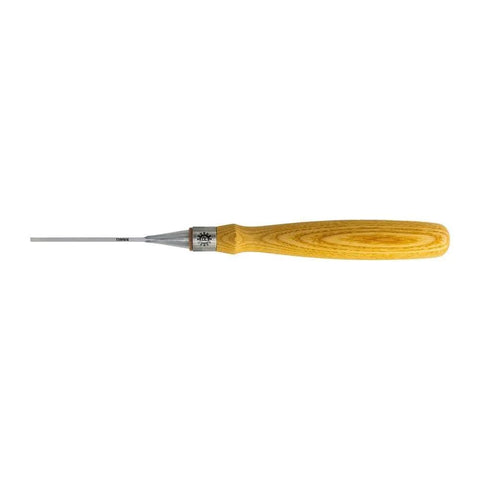 Heavy Duty Chrome Vanadium Paring Chisel With Cryogenic Treated Edge And Long Comfort Grip Designed For Razor Sharp Wood Carving and 1/8 inch width.