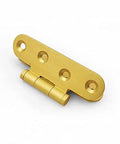 Five Pcs Brushed Brass Deco Furniture Hinges Set versatile miniature door hinges for jewelry boxes, cabinets, closets, durable hardware.