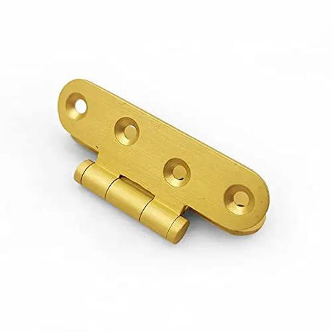 Five Pcs Brushed Brass Deco Furniture Hinges Set versatile miniature door hinges for jewelry boxes, cabinets, closets, durable hardware.