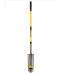 Heavy Duty Drain Spade With 48 Inch Fiberglass Handle And 9 Inch Grip For Deep Digging, shown vertically against white background