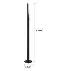 Barbotto 53.86 Inch LED Floor Lamp With Foot Switch Matte Black Gold Interior Plug In Lighting For Living Room Bedroom Dorm