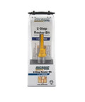 Zeroplay Two Step Plunge Router Bit With Half Inch Shank, Fourteen Inch Length for precise woodworking, in packaging.