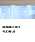 Detailed view of bendable ears on Badass Thick Steel Access Panel With Slick Screwdriver Latch Lock for easy installation.