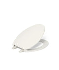 Brevia Slow Close Elongated Toilet Seat With Grip Tight Bumpers And Quick Attach Hardware Biscuit Color No Slam Quiet Close Lid