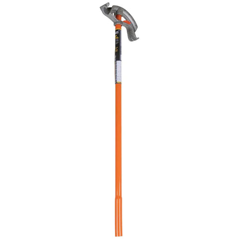 Aluminum Conduit Bender Full Assembly For 1/2-Inch EMT With Wide Foot Pedal, Benchmark Symbols And Angle Setter, side view.