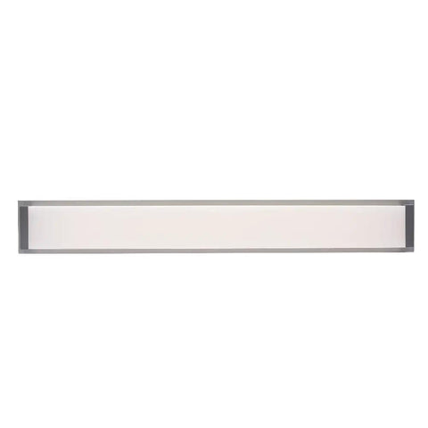 Metro 37In LED Energy Star Bathroom Vanity And Wall Light 3000K Brushed Nickel With Uniform Illumination Aluminum Build White Diffuser