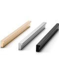 10 Pack Matte Black L Shaped Cabinet Pulls 7.48 Inch Overall Length 6.3 Inch Center To Center For Cabinets Drawers Dressers Closets