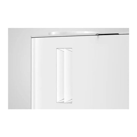 Lock In The Ultimate Morning Perk Up With This Factory Refurbished Automatic Coffee Machine In Sharp Nordic White, detail of sleek handle.
