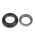 Rugged As Hell Waterproof Sealant And Heavy Duty Moisture Guard For Concrete Metal And Wood Plus Quick Spray Or Brush Application To Keep Your Gear Impeccably Dry And Ready - Image of two seals, one rubber and one metal.