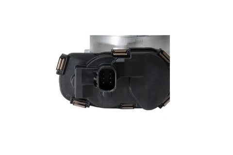 Close-up of GM OE Fuel Injection Throttle Body with Throttle Actuator 2173151 12629992, showcasing plug connector detail
