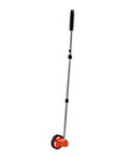Straight Up Accurate Metric Measuring Wheel For Construction Layouts Compact Rolling Distance Gauge with telescopic handle and wheel.
