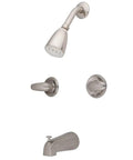 Continental Single-Handle Kitchen Faucet With Side Sprayer In Brushed Nickel, Modern Curved Design, Brass Core With Zinc Alloy Construction