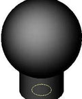 Black Phenolic Molded Ball Knob With Shank 1 23/32 Inch Diameter 1/2-13 Threads 7/8 Inch Length For Machine Tools