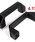 Black Plastic Cabinet Drawer Pull Handles 106mm Length Pack Of 10 Rectangular Bar Style Cabinet Hardware shown in black.
