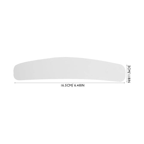 Heavy Duty Plastic Collar Stays To Lock Your Shirt Clean And Keep It Crisp All Day 10 Pack Unisex Suit Accessories Ideal For Offices Weddings And Game Ready Fits, close-up of a white collar stay measuring 16.5cm by 3cm.