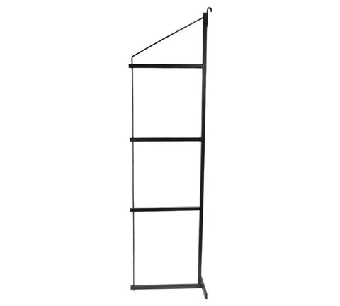 4 Pack Heavy Duty Shelf Brackets With Hooks For Shipping Containers And Trailers Rock Solid Black Powder Coated Steel frame with hooks.