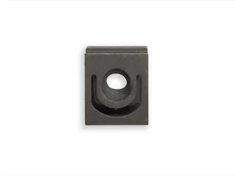 Professional Grade Straight Up American Made 12 24 Slide On Cage Nut in black oxide finish for rack mounts.