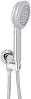 Polished Chrome Hand Shower Set With Swiveling Holder And Flexible 59 Inch Hose Single Function ABS Head Pivoting Holder Easy Mount