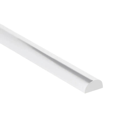 Clear Acrylic Shower Threshold And Drain Dam Strip Dapper Bathroom Water Barrier Half Inch Wide By Quarter Inch Tall 39 Inch Long profile view