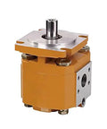 Heavy Duty Electric Submersible Gear Oil Pump Built Rock Solid For 32 40 50 63 Crane Forklift With 20 To 25 Mpa Pressure and yellow iron casing.