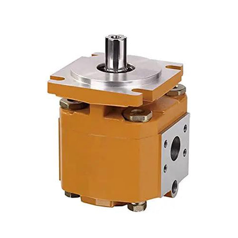 Heavy Duty Electric Submersible Gear Oil Pump Built Rock Solid For 32 40 50 63 Crane Forklift With 20 To 25 Mpa Pressure and yellow iron casing.