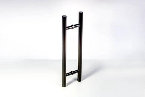 12 Inch Two Sided Stainless Steel Matte Black Door Handle Pull For Modern Front Doors And Glass Entrances Double Sided Pull Bar For Commercial Sliding Barn Interior And Exterior Use Pro Grade Built To Last