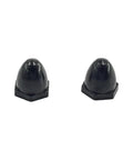 Two Pack 5mm RC Airplane Motor Shaft Self Locking Nut Cap Propeller Adapter For RC Plane And Helicopter DIY Model Aircraft Parts Black Reverse Aluminum Alloy close-up view