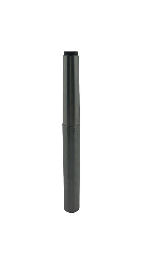 Precision steel lathe alignment test bar mandrel MT2, 180 mm OAL; front view