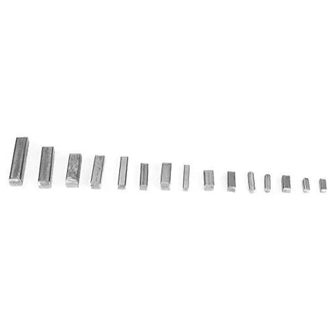 Feather Key Set 140 Pcs Round Ended Square Parallel Keys Kit With 3, 4, 5, 6 Mm Sizes For Power Tools And Machinery Pro Grade Must Have Complete