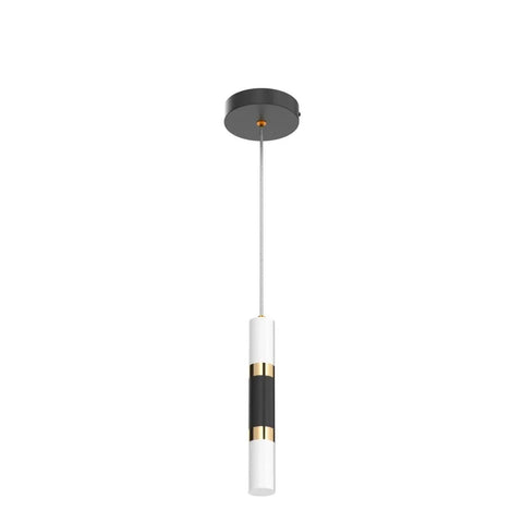 Sleek Dimmable LED Mini Pendant Light Set For Kitchen Island And Bar Black And Gold Finish pendant with adjustable height