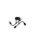 4 Light Black Semi Flush Mount Sputnik Ceiling Light Fixture Dope Matte Metal Farmhouse Chandelier For Bedroom Kitchen Dining Living Room With E26 Bulb Base