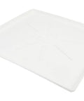 White durable heavy duty tray shown with easy install features, Genuine OEM Washer Tray Replacement Replaces 1201080 AH1487162 EA1487162 PS1487162 W10833075