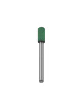100 Piece Abrasive Rubber Mounted Points With 3mm Shank For Precision Grinding And Polishing Hella Tough Cylinder Burrs Knockout Durability For Dremel Rotary Tools Straight Up Clean Finishes, green abrasive point on metal shank.