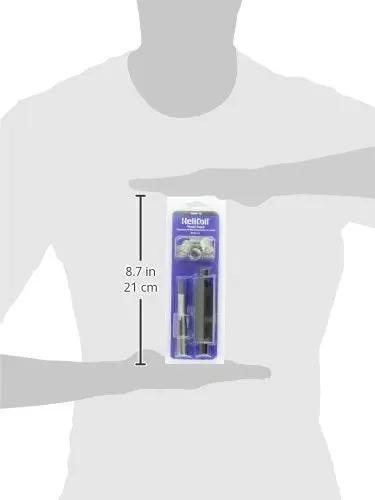 M12 X 1.5 Thread Repair Kit With Inserts, Metric Size, in packaging held by person, heavy-duty for auto repair and machinery maintenance